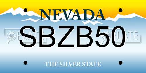 SBZB50 Nevada License Plate