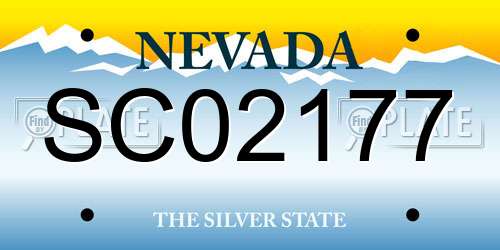SC02177 Nevada License Plate
