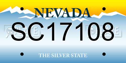 SC17108 Nevada License Plate
