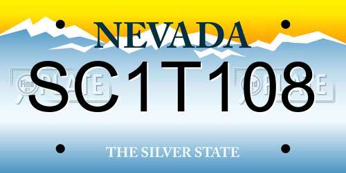 SC1T108 Nevada License Plate