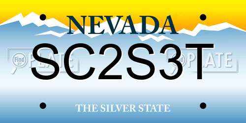SC2S3T Nevada License Plate