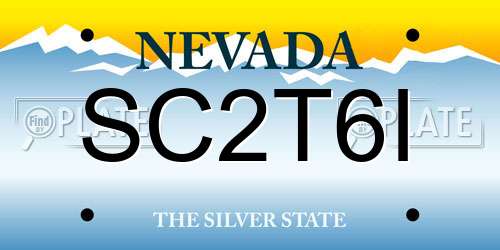SC2T6I Nevada License Plate