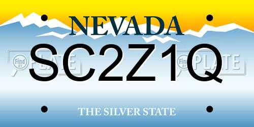 SC2Z1Q Nevada License Plate