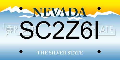 SC2Z6I Nevada License Plate
