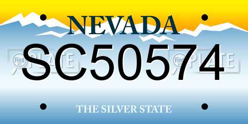 SC50574 Nevada License Plate