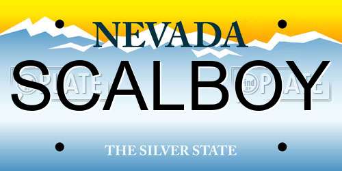 SCALBOY Nevada License Plate