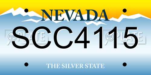SCC4115 Nevada License Plate