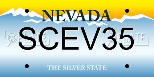 SCEV35 Nevada License Plate