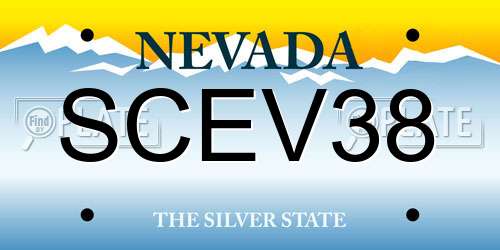 SCEV38 Nevada License Plate
