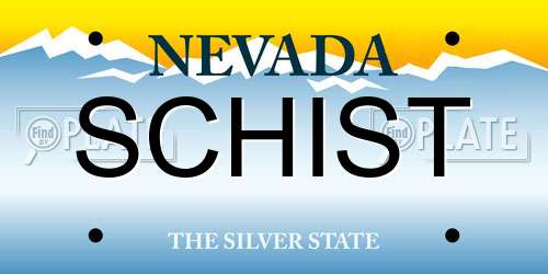 SCHIST Nevada License Plate