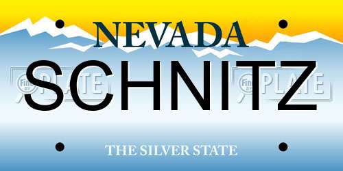 SCHNITZ Nevada License Plate