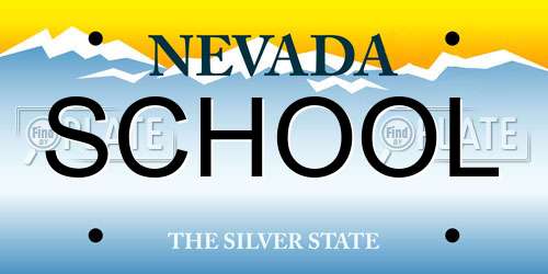 SCHOOL Nevada License Plate