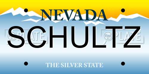 SCHULTZ Nevada License Plate