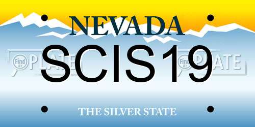 SCIS19 Nevada License Plate