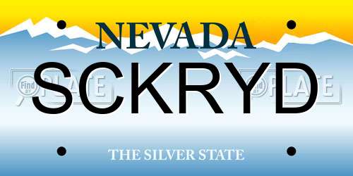 SCKRYD Nevada License Plate