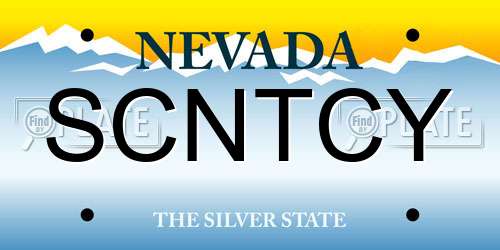 SCNTCY Nevada License Plate