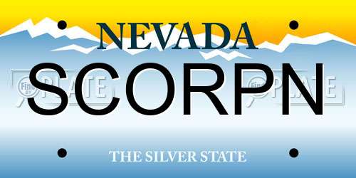 SCORPN Nevada License Plate