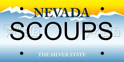 SCOUPS Nevada License Plate