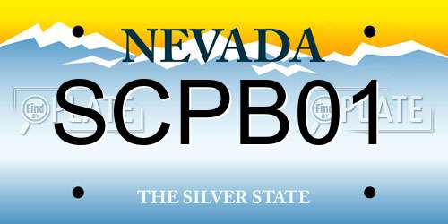 SCPB01 Nevada License Plate