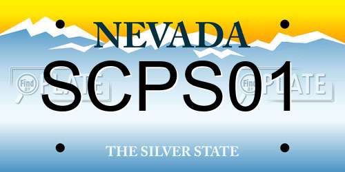 SCPS01 Nevada License Plate