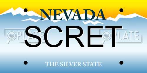 SCRET Nevada License Plate
