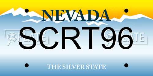 SCRT96 Nevada License Plate