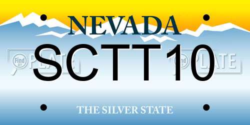 SCTT10 Nevada License Plate
