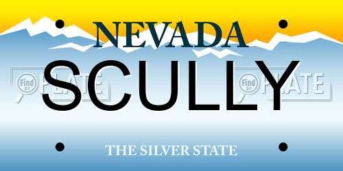 SCULLY Nevada License Plate