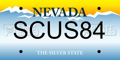 SCUS84 Nevada License Plate