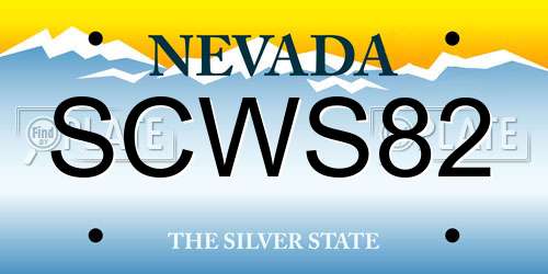 SCWS82 Nevada License Plate
