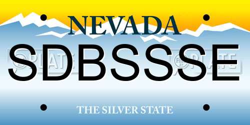 SDBSSSE Nevada License Plate