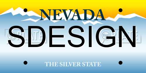 SDESIGN Nevada License Plate