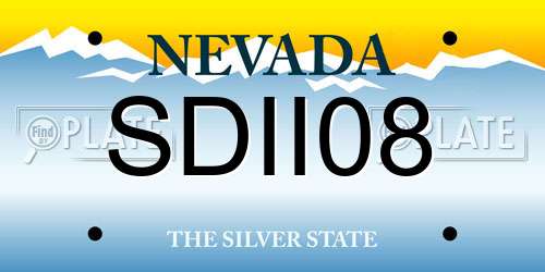 SDII08 Nevada License Plate
