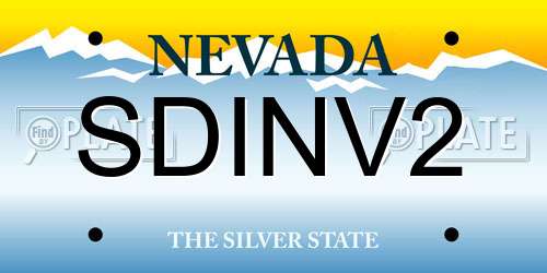 SDINV2 Nevada License Plate