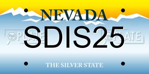 SDIS25 Nevada License Plate