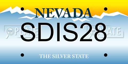 SDIS28 Nevada License Plate