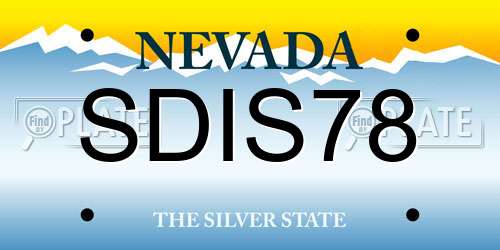 SDIS78 Nevada License Plate