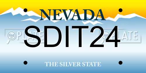 SDIT24 Nevada License Plate