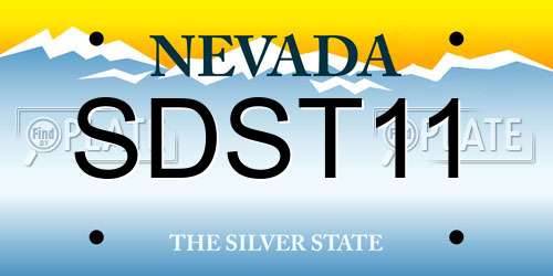 SDST11 Nevada License Plate