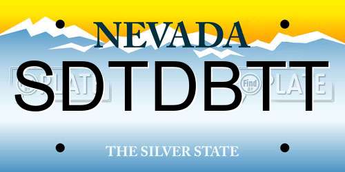 SDTDBTT Nevada License Plate
