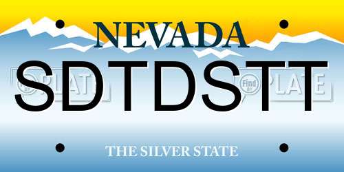 SDTDSTT Nevada License Plate