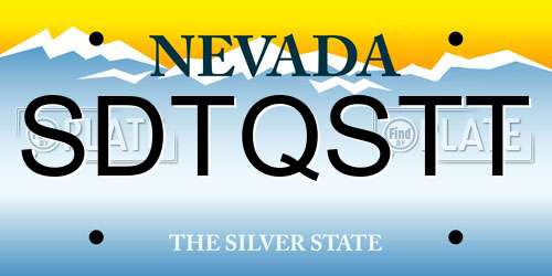 SDTQSTT Nevada License Plate