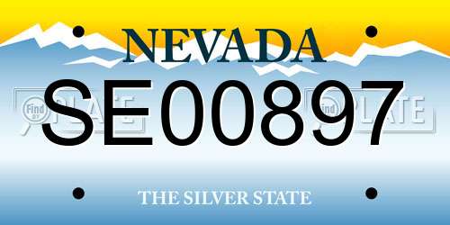 SE00897 Nevada License Plate