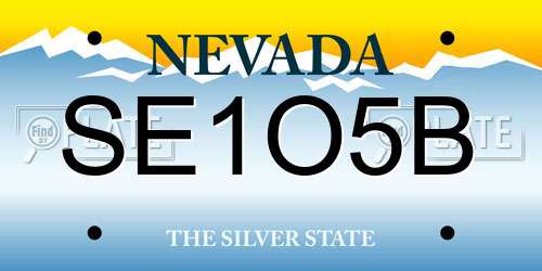 SE1O5B Nevada License Plate