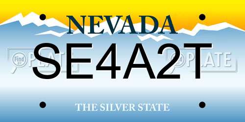 SE4A2T Nevada License Plate