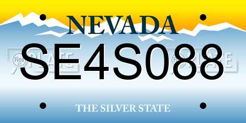 SE4S088 Nevada License Plate