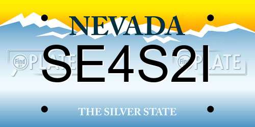 SE4S2I Nevada License Plate