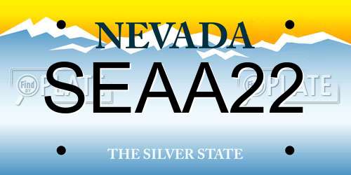 SEAA22 Nevada License Plate