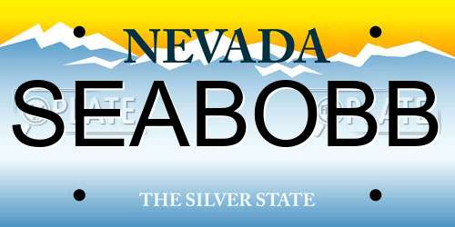 SEABOBB Nevada License Plate