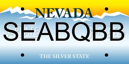 SEABQBB Nevada License Plate